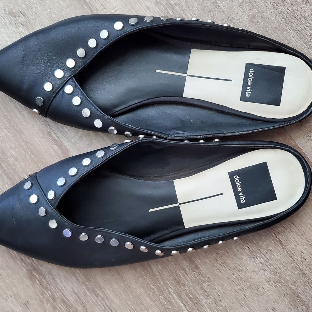 Dolce Vita women's flats with black, silver studs  size 7